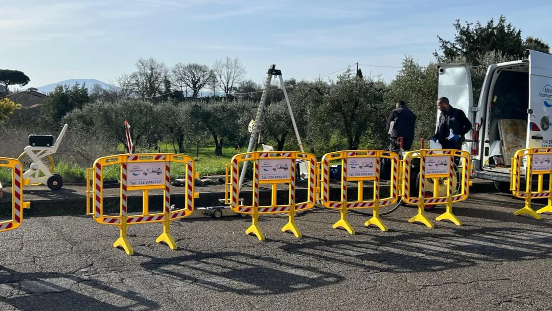 Celleno, Viterbo (Lazio), disostruzione condotta piovana