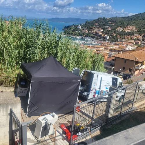 Risanamento condotta fognaria con tecnologia UV per le strade di Porto Santo Stefano, Grosseto (Toscana)